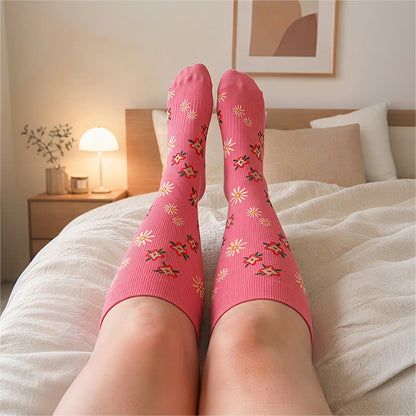Plusock Plus Size Floral Smile Compression Socks - image 2