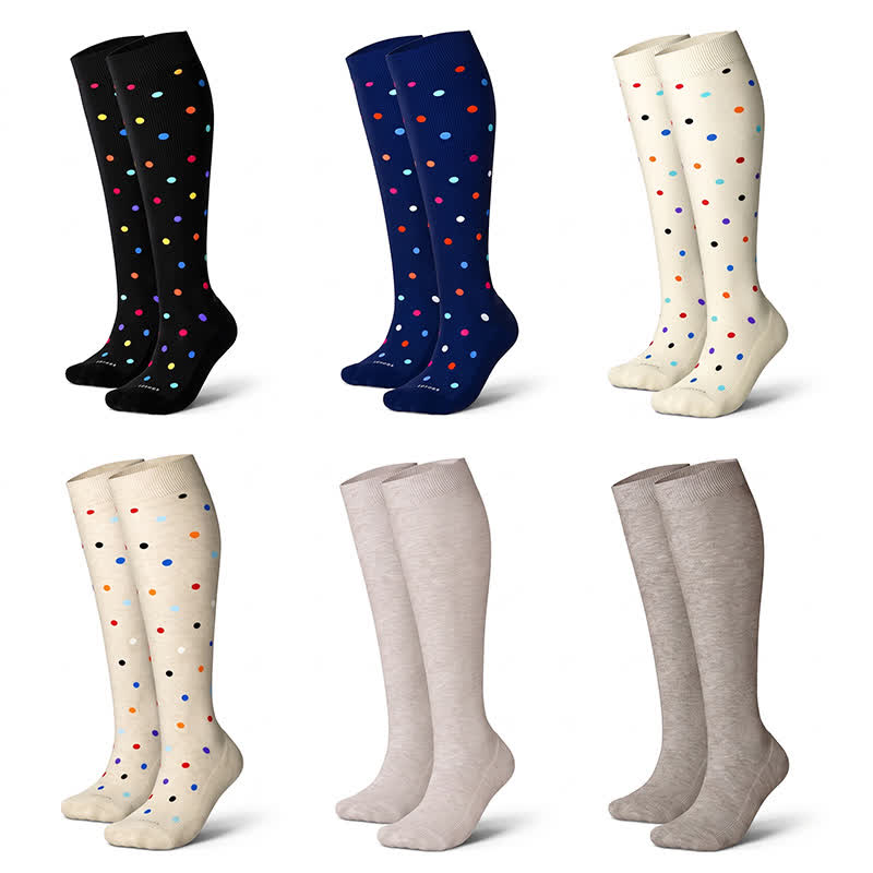 Plusock Polka-Dot Compression Socks(3 Pairs) - image 12