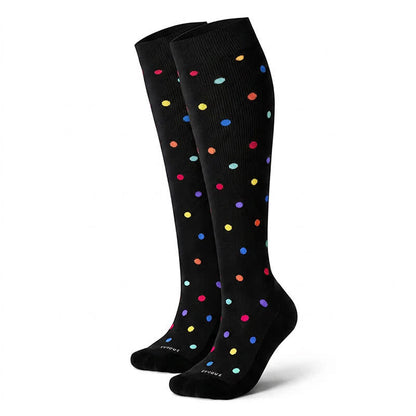 Plusock Polka-Dot Compression Socks(3 Pairs) - Black - L/XL - image 11
