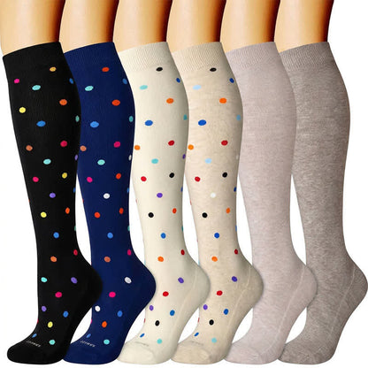 Plusock Polka-Dot Compression Socks(3 Pairs) - image 0