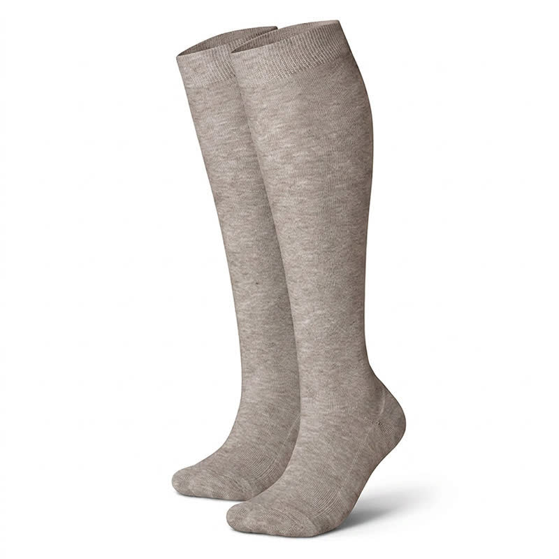 Plusock Polka-Dot Compression Socks(3 Pairs) - Light Gray - L/XL - image 7