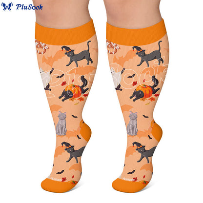 Plusock Plus Size Lavender Bear Compression Socks - image 6