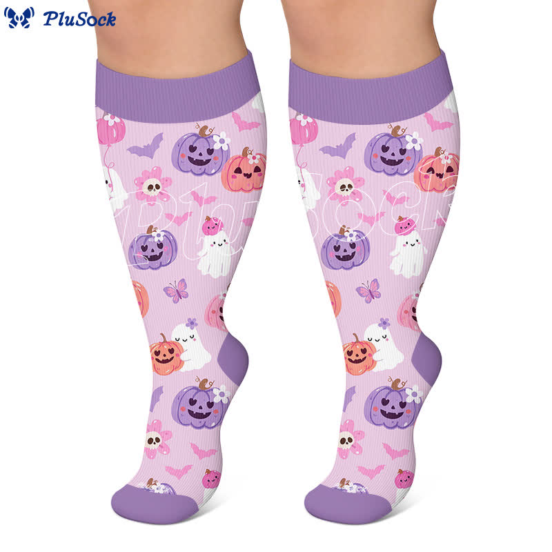 Plusock Plus Size Lavender Bear Compression Socks - image 7