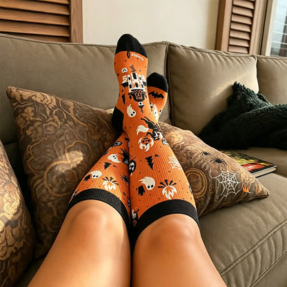 Plusock Plus Size Midnight Mischief Halloween Compression Socks - image 2