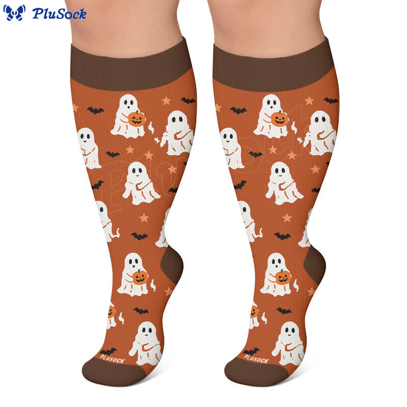 Plusock Plus Size Mushroom Meadow Compression Socks - image 8