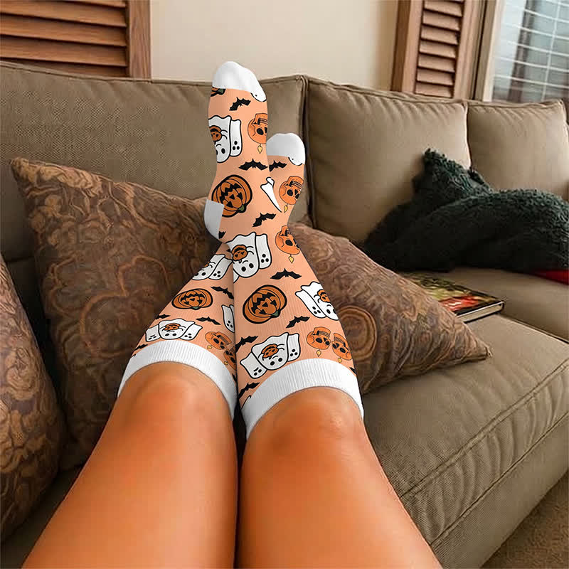 Plusock Plus Size Skull Star Compression Socks - image 2