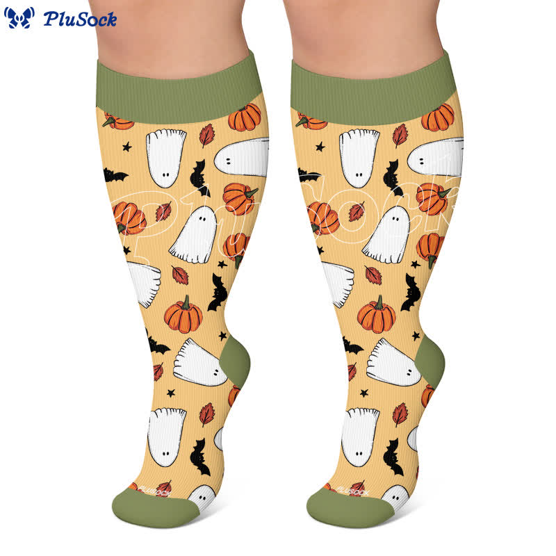 Plusock Plus Size Skull Star Compression Socks - image 4