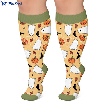 Plusock Plus Size Skull Star Compression Socks - image 4