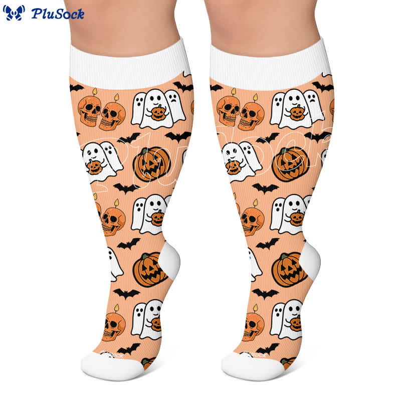 Plusock Plus Size Skull Star Compression Socks - image 6