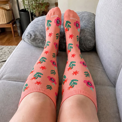 Plusock Plus Size Floral Beach Compression Socks - image 2