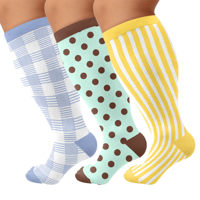 Plusock Plus Size Mixed Pattern Compression Socks - image 4