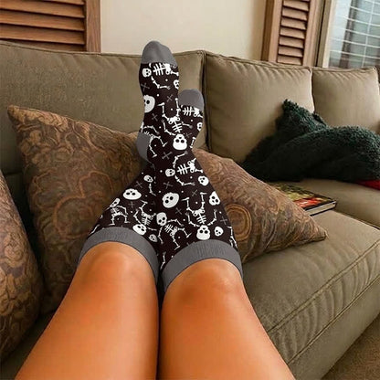 Plusock Plus Size Webs Bone Parade Compression Socks - image 1