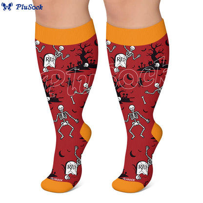 Plusock Plus Size Webs Bone Parade Compression Socks - image 7