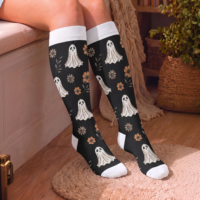 Plusock Plus Size Ghostly Autumn Tales Compression Socks - image 3