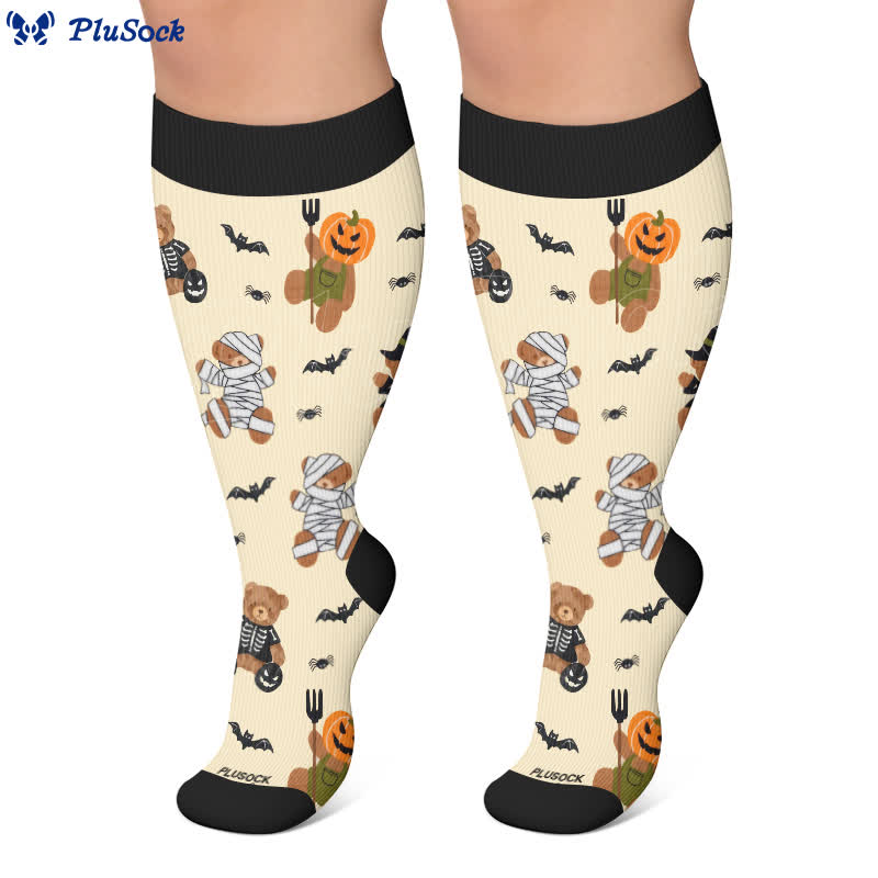 Plusock Plus Size Ghostly Autumn Tales Compression Socks - image 5