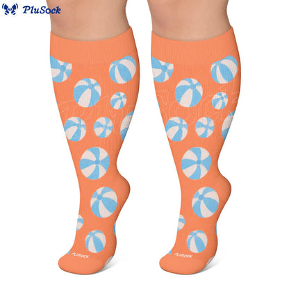 Plusock Plus Size Ocean Wave Compression Socks - image 10