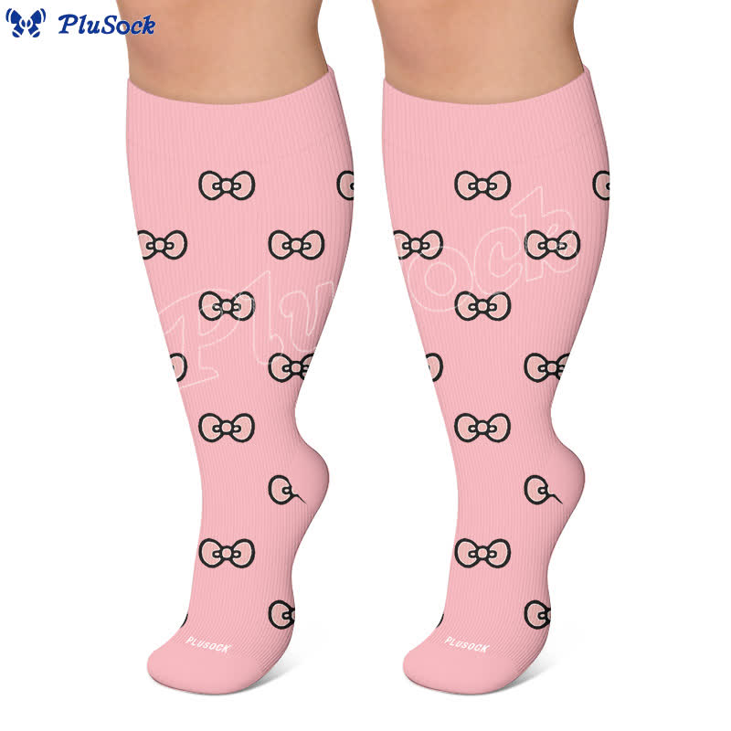 Plusock Plus Size Cherry Bow Compression Socks - image 8