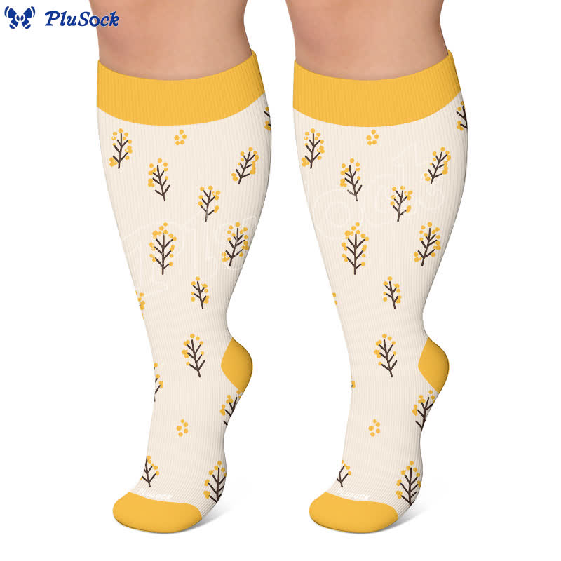 Plusock Plus Size Cherry Bow Compression Socks - image 6