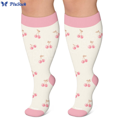 Plusock Plus Size Cherry Bow Compression Socks - image 10