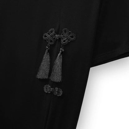 Plusock Asymmetric Side Slit Relaxed Blouses - image 4