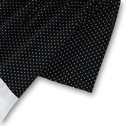 Plusock Polka Dot Tie-Neck Ruffle-Hem Tunic Top - image 2