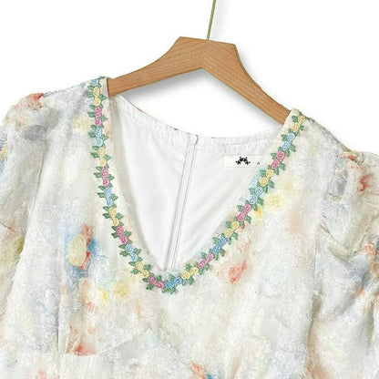 Plusock Romantic Floral Jacquard Maxi Dress - image 1