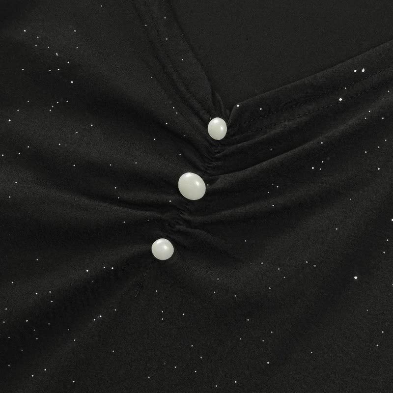 Plusock Speckled Cotton Button Detail Relaxed Top - image 3