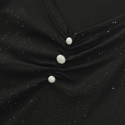 Plusock Speckled Cotton Button Detail Relaxed Top - image 3