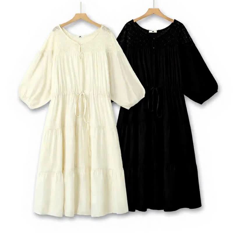 Plusock Boho Drawstring Tiered Vacation Maxi Dress - image 0