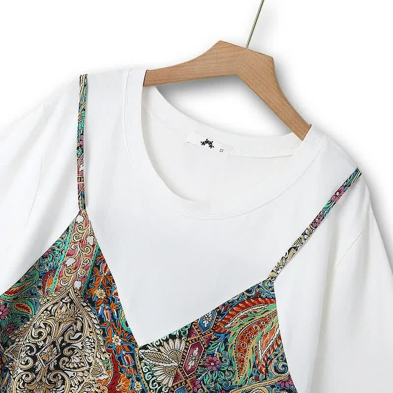 Plusock Boho Layered Midi Dress - image 3
