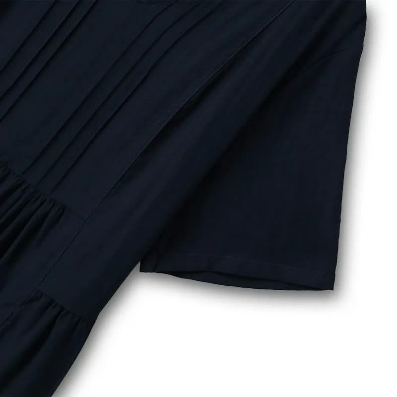 Plusock V Neck Pleated Midi Dress - image 1