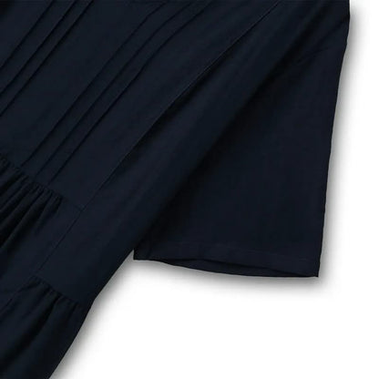 Plusock V Neck Pleated Midi Dress - image 1