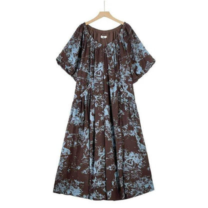 Plusock Boho Printed Flowy Maxi Dress - Multicolor - 6XL - image 0