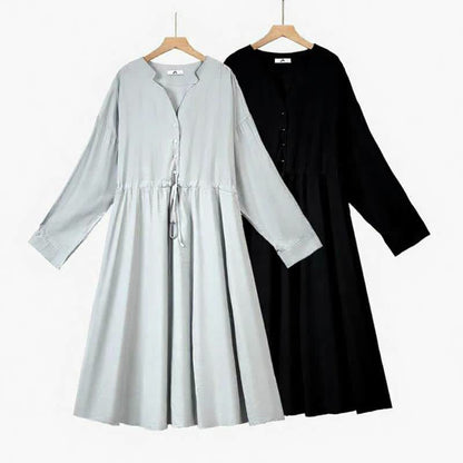 Plusock Relaxed Drawstring Midi Dress - image 0