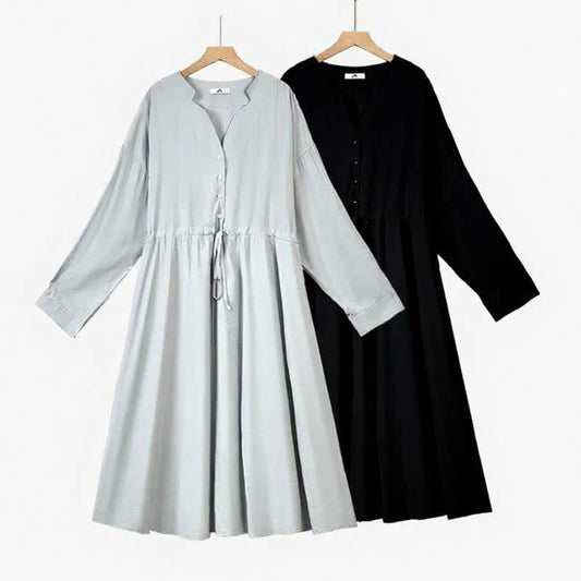Plusock Relaxed Drawstring Midi Dress - image 0