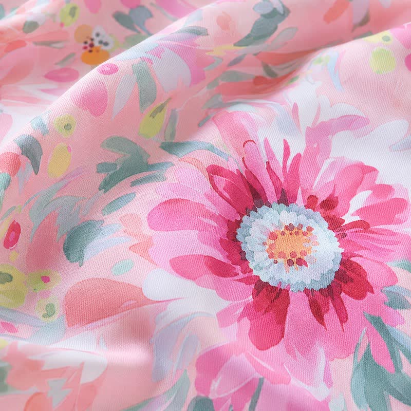 Plusock Pink Floral Viscose Midi Dress - image 5