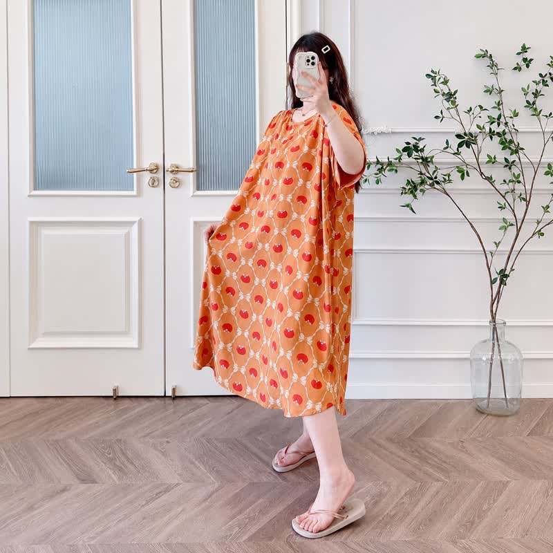 Plusock Cute Persimmon Midi Dress - image 1