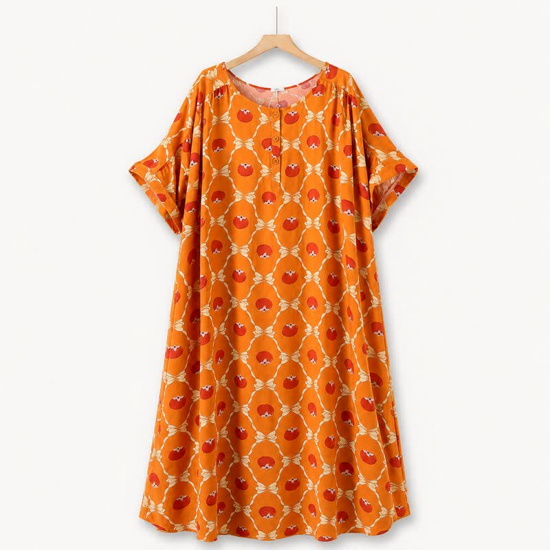 Plusock Cute Persimmon Midi Dress - image 0