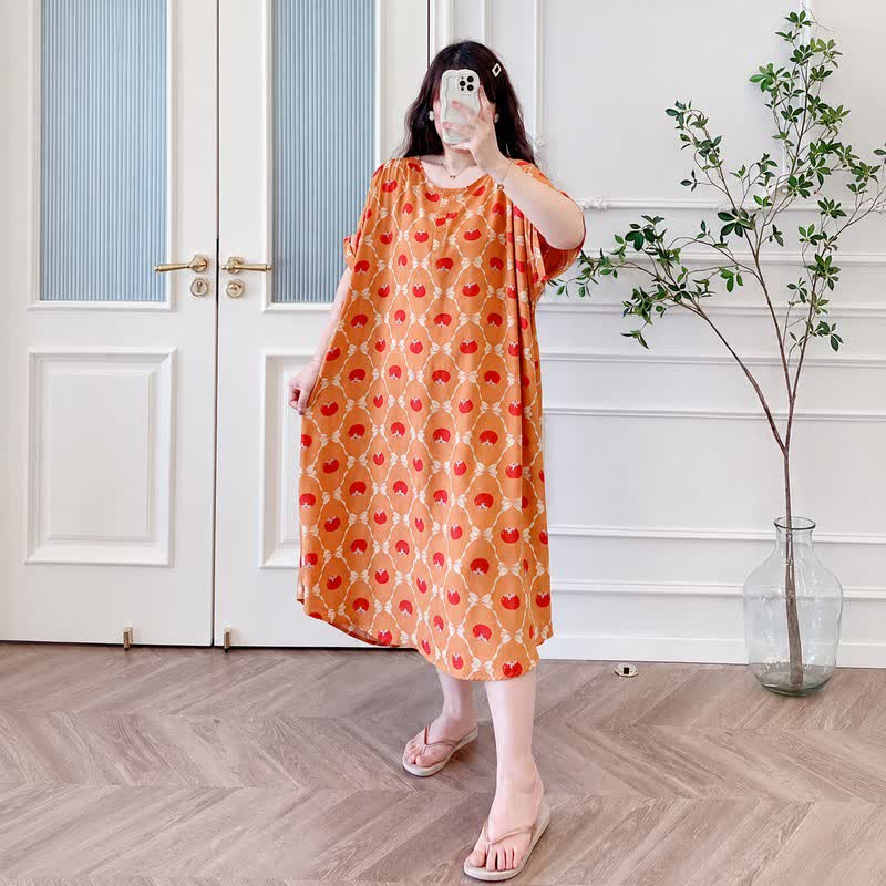 Plusock Cute Persimmon Midi Dress - image 2