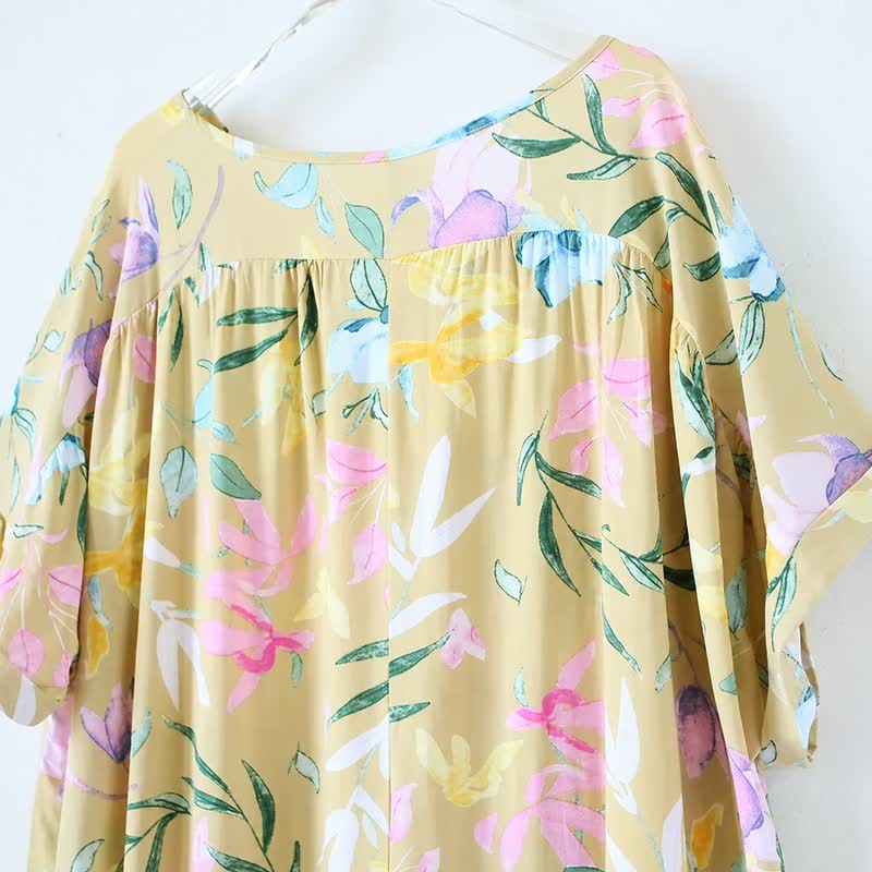 Plusock Pastel Floral Viscose Maxi Dress - image 5