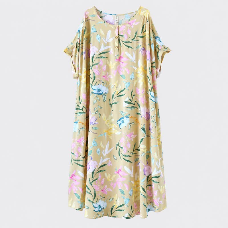 Plusock Pastel Floral Viscose Maxi Dress - image 6