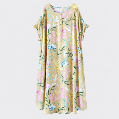 Plusock Pastel Floral Viscose Maxi Dress - image 6