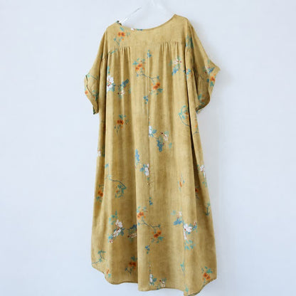 Plusock Vintage Floral Button-Front Midi Dress - image 5