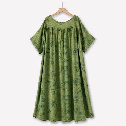 Plusock Botanical Breeze Midi Dress - Green - 5XL - image 0