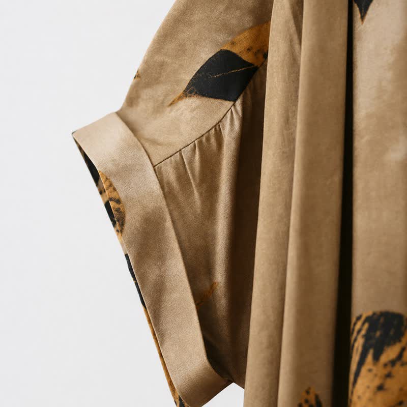 Plusock Leaf Print Relaxed Midi Dress - image 3
