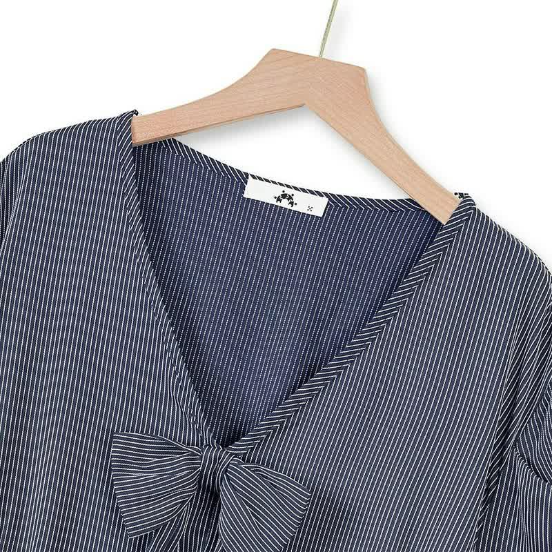 Plusock Bow Tie Casual Midi Dress - image 3