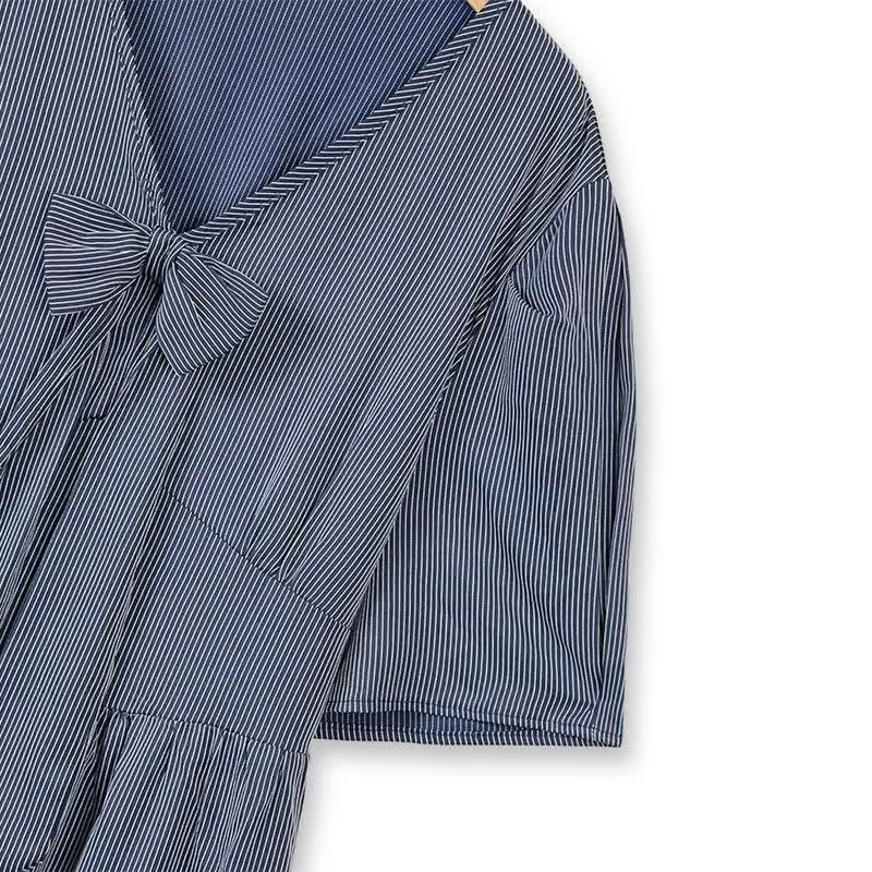 Plusock Bow Tie Casual Midi Dress - image 4