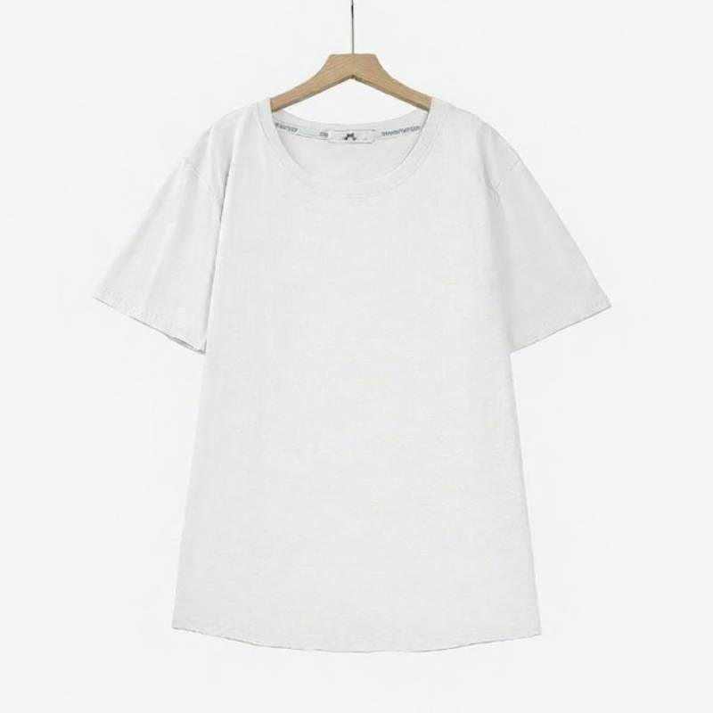 Plusock Cotton Stretch Crew Neck Essential Top - White - 6XL - image 2