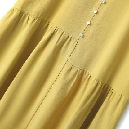 Plusock Pearl Button Casual Midi Dress - image 2