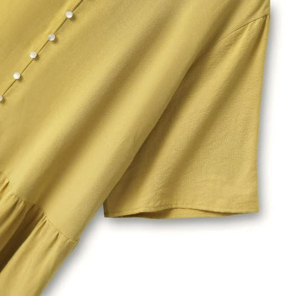 Plusock Pearl Button Casual Midi Dress - image 4
